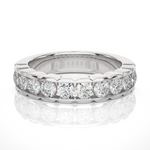Load image into Gallery viewer, 3.00 Mm Pave Set Round Moissanite Band In Rose Gold