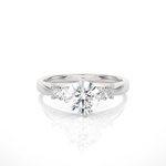 Load image into Gallery viewer, 1 Ct Round Cut Moissanite Five Stone Engagement Ring In Rose Gold