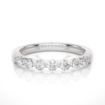 Load image into Gallery viewer, 2.70 Mm 7 Stone Round Moissanite Ring In Yellow Gold