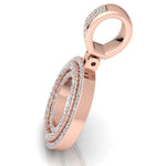 Load image into Gallery viewer, 3 Carat Round Shaped Moissanite Letter "O" Pendant in Yelllow Gold