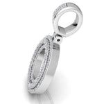 Load image into Gallery viewer, 3 Carat Round Shaped Moissanite Letter "O" Pendant in Yelllow Gold
