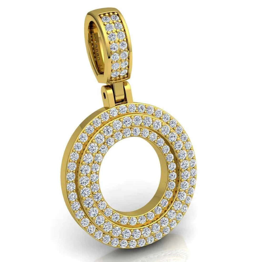 3 carat round shaped moissanite letter
