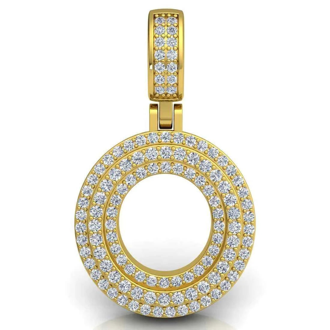 3 carat round shaped moissanite letter