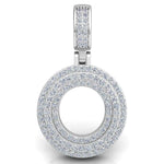 Load image into Gallery viewer, 3 Carat Round Shaped Moissanite Letter "O" Pendant in Yelllow Gold