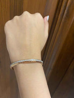 Load image into Gallery viewer, 1.50 Ct Round Cut Moissanite Bangle Bracelet in Yellow Gold For Women