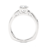 Load image into Gallery viewer, 1.40 Ct Round Moissanite Basket Set Filigree Ring In White Gold