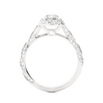 Load image into Gallery viewer, 1.50 Carat 925 Sterling Silver Moissanite Ring in Halo Setting