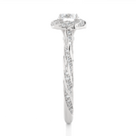 Load image into Gallery viewer, 1.50 Carat 925 Sterling Silver Moissanite Ring in Halo Setting
