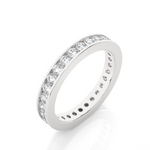 Load image into Gallery viewer, Channel Setting Women's Engagement Ring silver