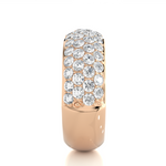 Load image into Gallery viewer, 1.5 Carat Round Moissanite Wedding Band In Rose Gold