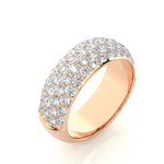 Load image into Gallery viewer, 1.5 Carat Round Moissanite Wedding Band In Rose Gold
