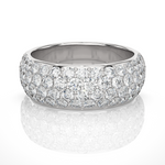 Load image into Gallery viewer, 1.5 Carat Round Moissanite Wedding Band In White Gold