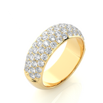Load image into Gallery viewer, 1.5 Carat Round Moissanite Wedding Band In Yellow Gold