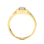Load image into Gallery viewer, Emerald Stone with Halo setting Engagement Ring yellow gold