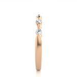 Load image into Gallery viewer, 0.5 Carat Five Stone Round Moissanite Wedding Band In Rose Gold