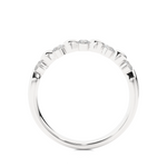 Load image into Gallery viewer, 0.5 Carat Five Stone Round Moissanite Wedding Band In Silver