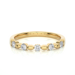 Load image into Gallery viewer, 0.5 Carat Five Stone Round Moissanite Wedding Band In Rose Gold