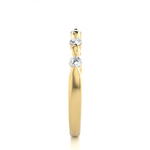 Load image into Gallery viewer, 0.5 Carat Five Stone Round Moissanite Wedding Band In Yellow Gold