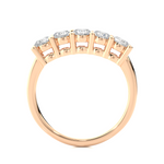 Load image into Gallery viewer, 1 Carat Shared Prong Five Stone Moissanite Ring in Rose Gold