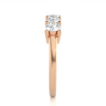 Load image into Gallery viewer, 1 Carat Shared Prong Five Stone Moissanite Ring in Rose Gold