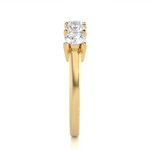 Load image into Gallery viewer, 0.50 Ct Five Stone Round Moissanite Wedding Band In Yellow Gold