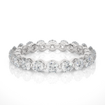 Load image into Gallery viewer, 1.50 Ct Round Cut Moissanite Wedding Band For Women In Silver