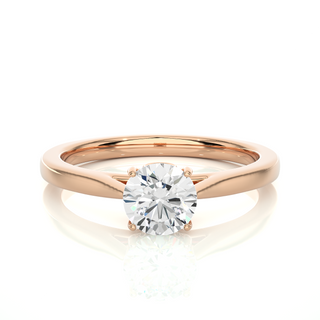 Four Prong Pinched Shank Moissnaite Ring rose gold
