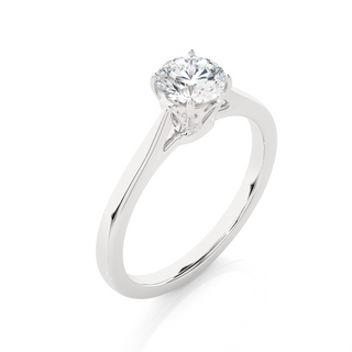 1ct Moissanite Solitaire Engagement Ring in White Gold