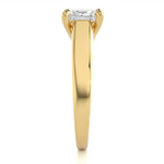Load image into Gallery viewer, 1 Carat Princess Cut Moissanite Solitaire Engagement Ring In Yellow Gold