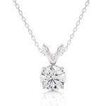 Load image into Gallery viewer, Four prond Round Moissanite Pendant white gold