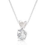 Load image into Gallery viewer, 1 Carat Round Moissanite Solitaire Pendant in Silver