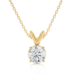 Load image into Gallery viewer, 1 Carat Round Moissanite Solitaire Pendant in Rose Gold