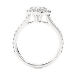 Load image into Gallery viewer, Heart-Stone Halo with Accents Wedding Ring silver