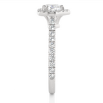 Load image into Gallery viewer, Heart-Stone Halo with Accents Wedding Ring silver