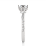 Load image into Gallery viewer, Hidden Halo Solitaire Moissanite Women's Ring white gold