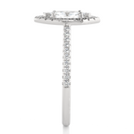Load image into Gallery viewer, Marquise Halo with Frech V-Split Moissanite Ring white gold