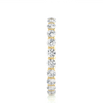 Load image into Gallery viewer, 1 Ct Round Cut Moissanite Bar Setting Wedding Band In Yellow Gold