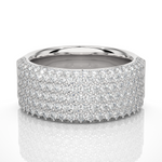 Load image into Gallery viewer, 2 Carat Moissanite Micro Pave Wedding Band In White Gold