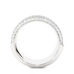 Load image into Gallery viewer, 2 Carat Moissanite Micro Pave Wedding Band In Silver
