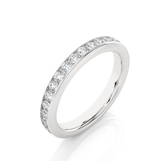 Moissanite Round Shape Womens's Engagement Ring white gold