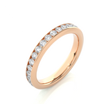 Load image into Gallery viewer, Moissanite Round Shape Womens's Engagement Ring rose gold
