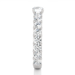 Load image into Gallery viewer, Moissanite Round Stone with Beads Engagement Ring white gold