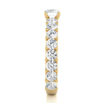 Load image into Gallery viewer, 3 Carat Round Moissanite Engagement Ring With Beads In Yellow Gold