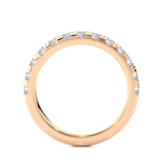 Load image into Gallery viewer, 1 Ct Moissanite V-Split Half Eternity Band In Rose Gold