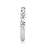 Load image into Gallery viewer, 1 Ct Moissanite V-Split Half Eternity Band In White Gold