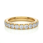 Load image into Gallery viewer, 1 Ct Moissanite V-Split Half Eternity Band In Rose Gold