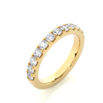Load image into Gallery viewer, 1 Ct Moissanite V-Split Half Eternity Band In Yellow Gold