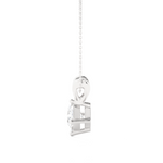 Load image into Gallery viewer, 0.5 Carat Princess Cut Moissanite Solitaire Pendant in White Gold
