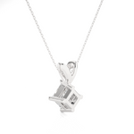 Load image into Gallery viewer, 0.5 Carat Princess Cut Moissanite Solitaire Pendant in White Gold