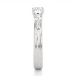Load image into Gallery viewer, Princess and Round Stone Moissanite Ring white gold
